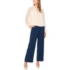 Vince Camuto Women’s Long Sleeve Bubble Hem with Split Neck and Two Tie Top(Sand Drift)