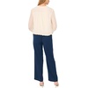 Vince Camuto Women’s Long Sleeve Bubble Hem with Split Neck and Two Tie Top(Sand Drift)