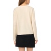 Vince Camuto Women’s Long Sleeve Crew Neck Chenille Embroidery Sweater(Birch)