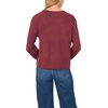 Vince Camuto Women’s Long Sleeve Crew Neck Chenille Embroidery Sweater(Burgundy)