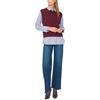 Vince Camuto Women’s Long Sleeve Crew Neck Shell Twofer(Winetasting)