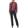 Vince Camuto Women’s Long Sleeve Cropped Front Zipper Crew Neck Jacket(Berry Royale)