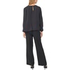 Vince Camuto Women’s Long Sleeve Drape Over Neck and Shoulder Blouse(Rich Black)
