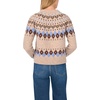 Vince Camuto Women’s Long Sleeve Fair Isle Cardigan(Brown Sugar Melange)