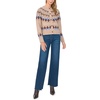 Vince Camuto Women’s Long Sleeve Fair Isle Cardigan(Brown Sugar Melange)