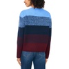 Vince Camuto Women’s Long Sleeve Ombre Stripe Crew Neck Sweater(Bellflower Blue)
