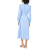 Vince Camuto Women’s Long Sleeve Princess Pleat Shirt Midi Dress(Chambray Blue)