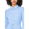 Vince Camuto Women’s Long Sleeve Princess Pleat Shirt Midi Dress(Chambray Blue)