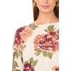 Vince Camuto Women’s Long Sleeve Printed Crew Neck Sweater(Birch)