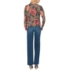 Vince Camuto Women’s Long Sleeve Printed Crew Neck Sweater(Seal Brown)