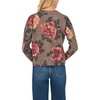 Vince Camuto Women’s Long Sleeve Printed Crew Neck Sweater(Seal Brown)