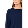 Vince Camuto Women’s Long Sleeve Roll Neck Crew Neck Sweater(Classic Navy)