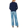 Vince Camuto Women’s Long Sleeve Roll Neck Crew Neck Sweater(Classic Navy)