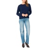 Vince Camuto Women’s Long Sleeve Roll Neck Crew Neck Sweater(Classic Navy)