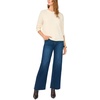 Vince Camuto Women’s Long Sleeve Roll Neck Crew Neck Sweater(Creamy)