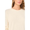 Vince Camuto Women’s Long Sleeve Roll Neck Crew Neck Sweater(Creamy)