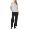 Vince Camuto Women’s Long Sleeve Roll Neck Crew Neck Sweater(Light Heather Grey)