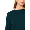 Vince Camuto Women’s Long Sleeve Roll Neck Crew Neck Sweater(Midnight Green)