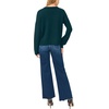 Vince Camuto Women’s Long Sleeve Roll Neck Crew Neck Sweater(Midnight Green)