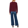 Vince Camuto Women’s Long Sleeve Roll Neck Crew Neck Sweater(Rich Burgundy)