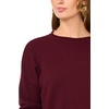 Vince Camuto Women’s Long Sleeve Roll Neck Crew Neck Sweater(Rich Burgundy)