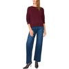 Vince Camuto Women’s Long Sleeve Roll Neck Crew Neck Sweater(Rich Burgundy)