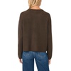Vince Camuto Women’s Long Sleeve Saddle Shoulder Crew Neck Sweater(Chocolate)