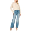 Vince Camuto Women’s Long Sleeve Saddle Shoulder Crew Neck Sweater(Malted)