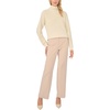 Vince Camuto Women’s Long Sleeve Shaker Stitch Turtleneck with Tipping Sweater(Malted)