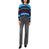 Vince Camuto Women’s Long Sleeve Striped Crew Neck Sweater(Classic Navy)