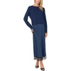 Vince Camuto Women’s Long Sleeve Sweater with Maxi Dress(Classic Navy)