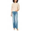 Vince Camuto Women’s Long Sleeve Tuck Stitch Raglan Crew Neck Sweater(Malted)
