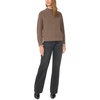 Vince Camuto Women’s Long Sleeve Turtleneck with Whip Stitch Sweater(Smoked Oak)
