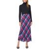 Vince Camuto Women’s Plaid Bias Midi Skirt(Crisp Merlot)