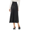 Vince Camuto Women’s Pleated Midi Skirt(Rich Black)