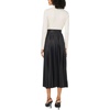 Vince Camuto Women’s Pleated Midi Skirt(Rich Black)