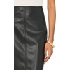 Vince Camuto Women’s Pleather A-line Midi Skirt(Rich Black)