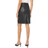 Vince Camuto Women’s Pleather A-line Midi Skirt(Rich Black)
