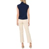 Vince Camuto Women’s Short Sleeve Built Up Extended Shoulder Tee(Classic Navy)