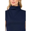 Vince Camuto Women’s Short Sleeve Built Up Extended Shoulder Tee(Classic Navy)