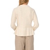 Vince Camuto Women’s Short Sleeve Crew Neck Cardigan with Peplum(Malted)