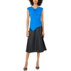 Vince Camuto Women’s Short Sleeve Draped Front Top(Moroccan Blue)