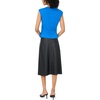 Vince Camuto Women’s Short Sleeve Draped Front Top(Moroccan Blue)