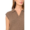 Vince Camuto Women’s Sleeveless Johnny Collar Tank(Deep Sandstone)