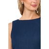 Vince Camuto Women’s Sleeveless Seamed Belted Shell Top(Indigo)