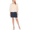 Vince Camuto Women’s Square Neck Bubble Blouse(Sand Drift)