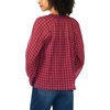 Vince Camuto Women’s Tie Neck Shirring Long Sleeve Peasant Blouse(Crisp Merlot)