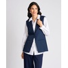 Vince Camuto Women’s Twofer Vest With Long Sleeve Blouse(Classic Navy)