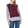 Vince Camuto Women’s Long Sleeve Crew Neck Shell Twofer(Winetasting)