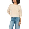 Vince Camuto Women’s Long Sleeve Tuck Stitch Raglan Crew Neck Sweater(Malted)